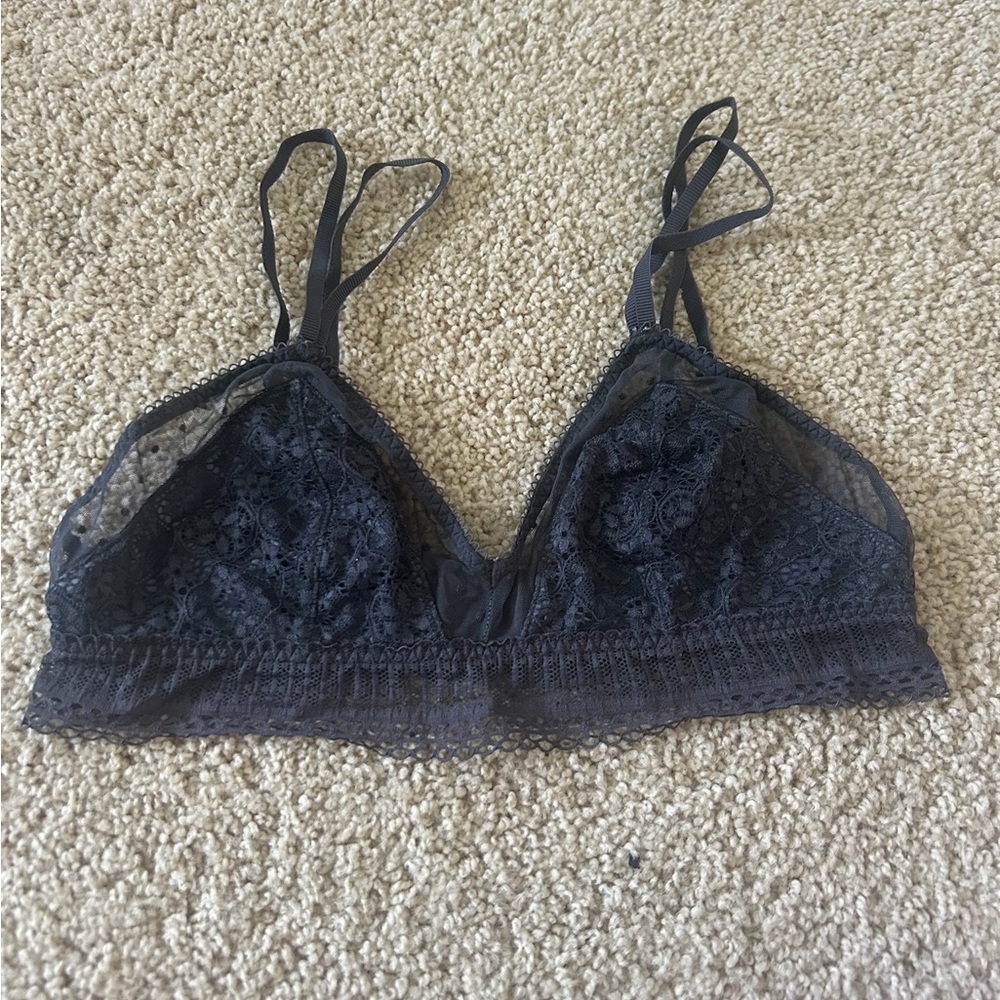 VS Lace Bralette dark gray